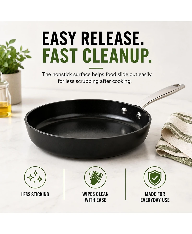 Alva Maestro 3pc Premium Ceramic Nonstick Frying Pan Set (8", 9.5", 11" Pans)