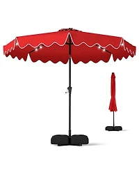 Gouun 10-Foot Solar Led Patio Umbrella with Weighted Base