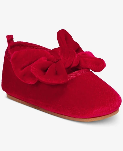 First Impressions Baby Girls' Velvet Bow Ballet Flats, Macy's Exclusive