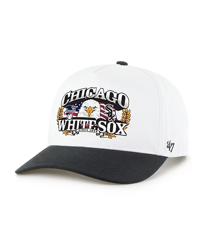 '47 Brand Men's White/Black Chicago White Sox Americana Eagle Hitch Adjustable Hat