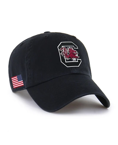 '47 Brand Men's Black South Carolina Gamecocks Americana Heritage Clean Up Adjustable Hat