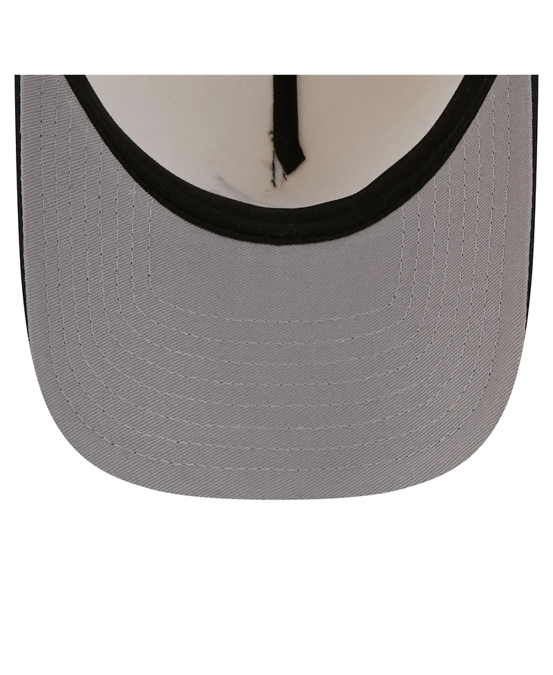New Era Men's Cream Atlanta Braves Chrome A-Frame 59FORTY Fitted Hat
