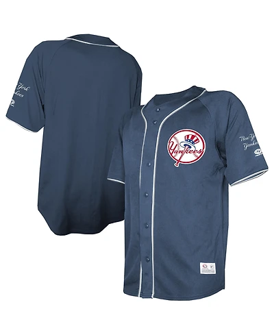Stitches Men's Navy New York Yankees Team Color Full-Button Fashion Jersey