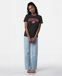 Champion Women's Black Carolina Hurricanes Arch Mascot Logo T-Shirt