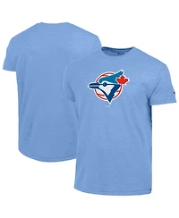 Champion Men's Powder Blue Toronto Jays Cooperstown Logo Tri-Blend T-Shirt