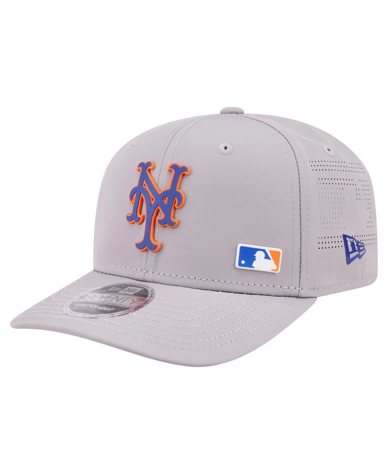 New Era Men's Gray New York Mets Laser Perforated 9SEVENTY Adjustable Hat
