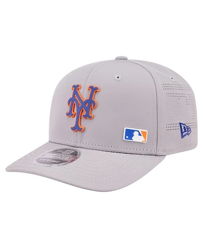 New Era Men's Gray New York Mets Laser Perforated 9SEVENTY Adjustable Hat