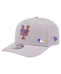 New Era Men's Gray New York Mets Laser Perforated 9SEVENTY Adjustable Hat