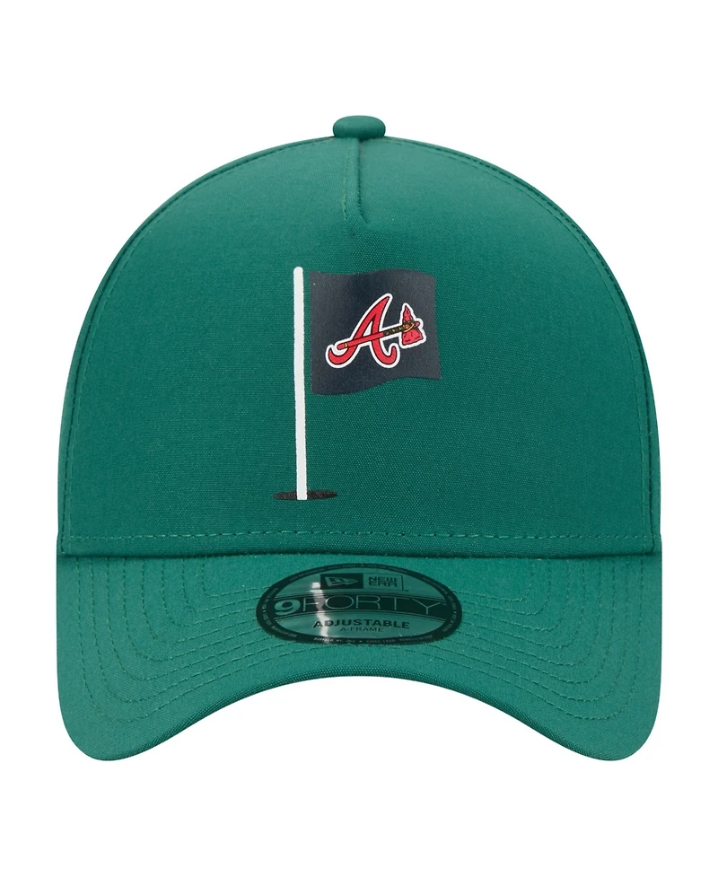 New Era Men's Green Atlanta Braves Pin Seeker 9FORTY A-Frame Adjustable Hat