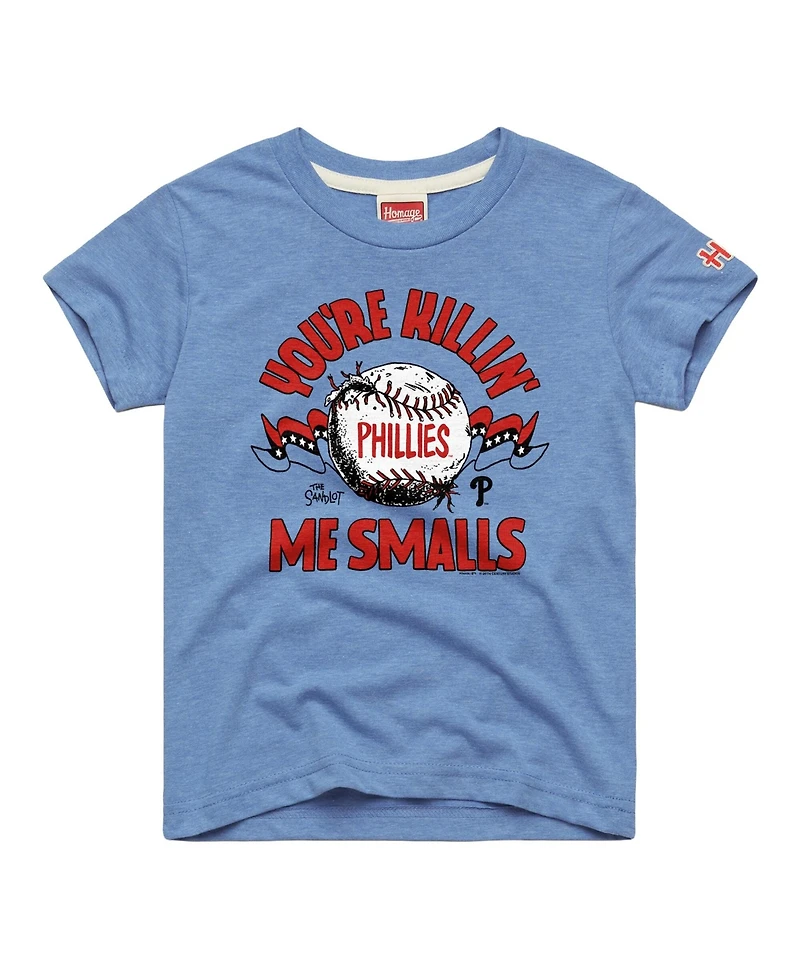 Homage Big Boys and Girls Light Blue Philadelphia Phillies x The Sandlot Tri-Blend T-Shirt