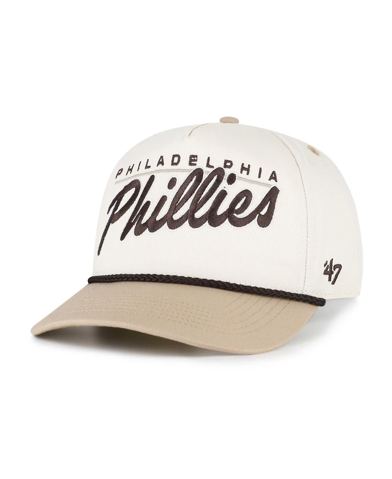 '47 Brand Men's Natural/Tan Philadelphia Phillies Neutral Terrain Hitch Rope Adjustable Hat