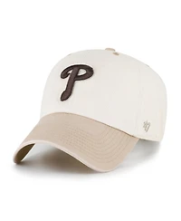 '47 Brand Men's Natural/Tan Philadelphia Phillies Neutral Terrain Clean Up Adjustable Hat