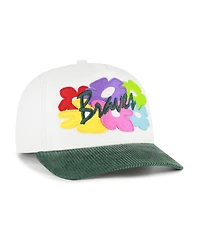 '47 Brand Men's White/Green Atlanta Braves Flora Gallery Hitch Adjustable Hat