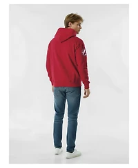 Champion Men's Red Los Angeles Angels Reverse Weave Chenille Hoodie