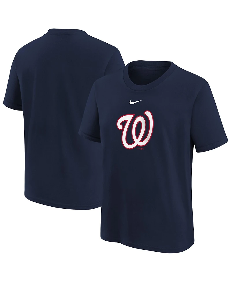 Nike Big Boys and Girls Navy Washington Nationals Large Logo T-Shirt