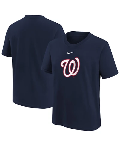 Nike Big Boys and Girls Navy Washington Nationals Large Logo T-Shirt