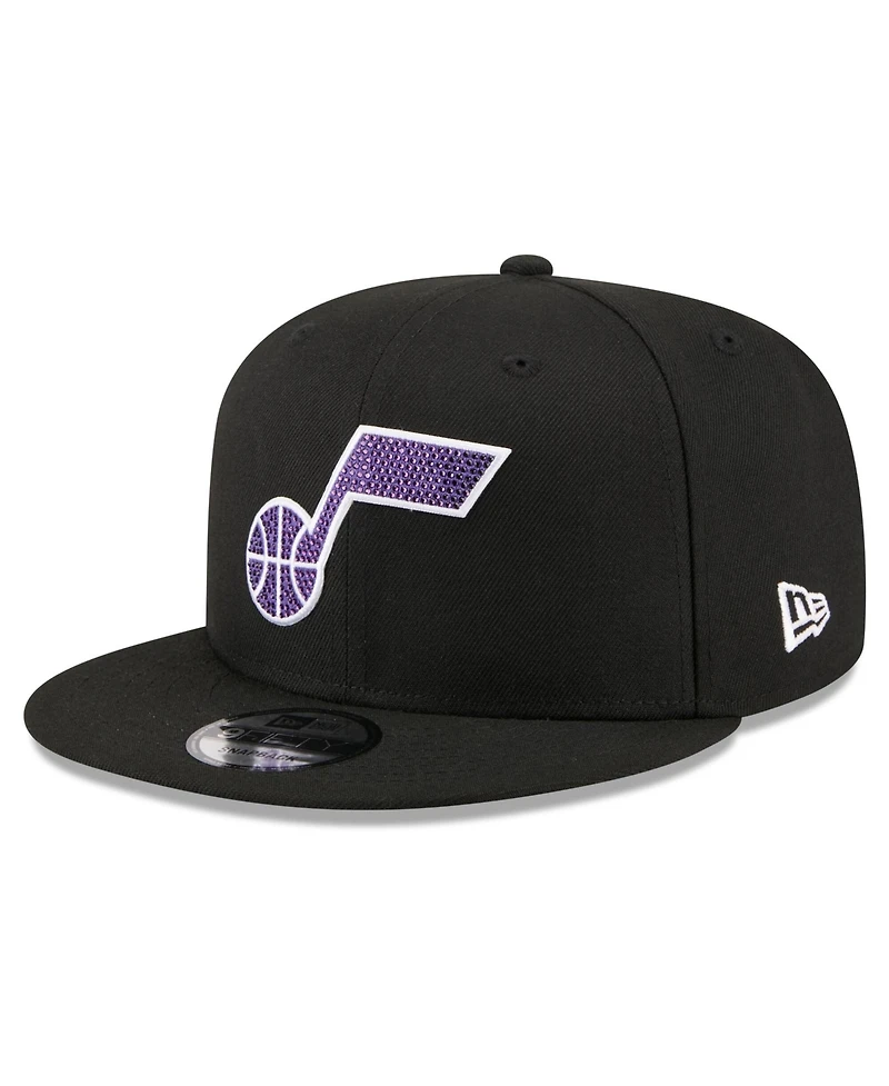New Era Men's Black Utah Jazz 2026 Nba Draft Crystal 9FIFTY Snapback Hat