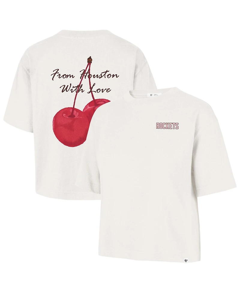 '47 Brand Women's Cream Houston Rockets Love Letter Reed City T-Shirt