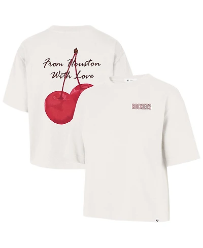 '47 Brand Women's Cream Houston Rockets Love Letter Reed City T-Shirt