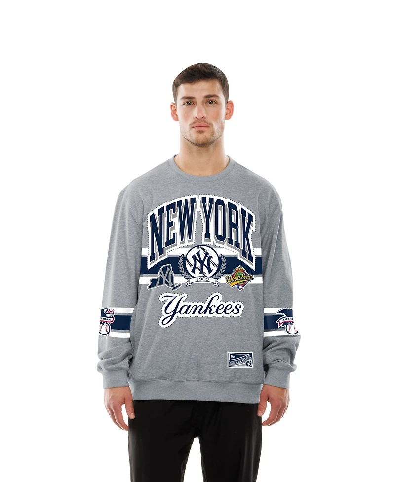 New Era Men's Gray York Yankees Sport Classics Sweatshirt
