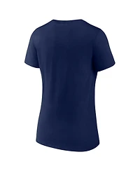 Logo Athletic Women's Navy Detroit Tigers V-Neck T-Shirt