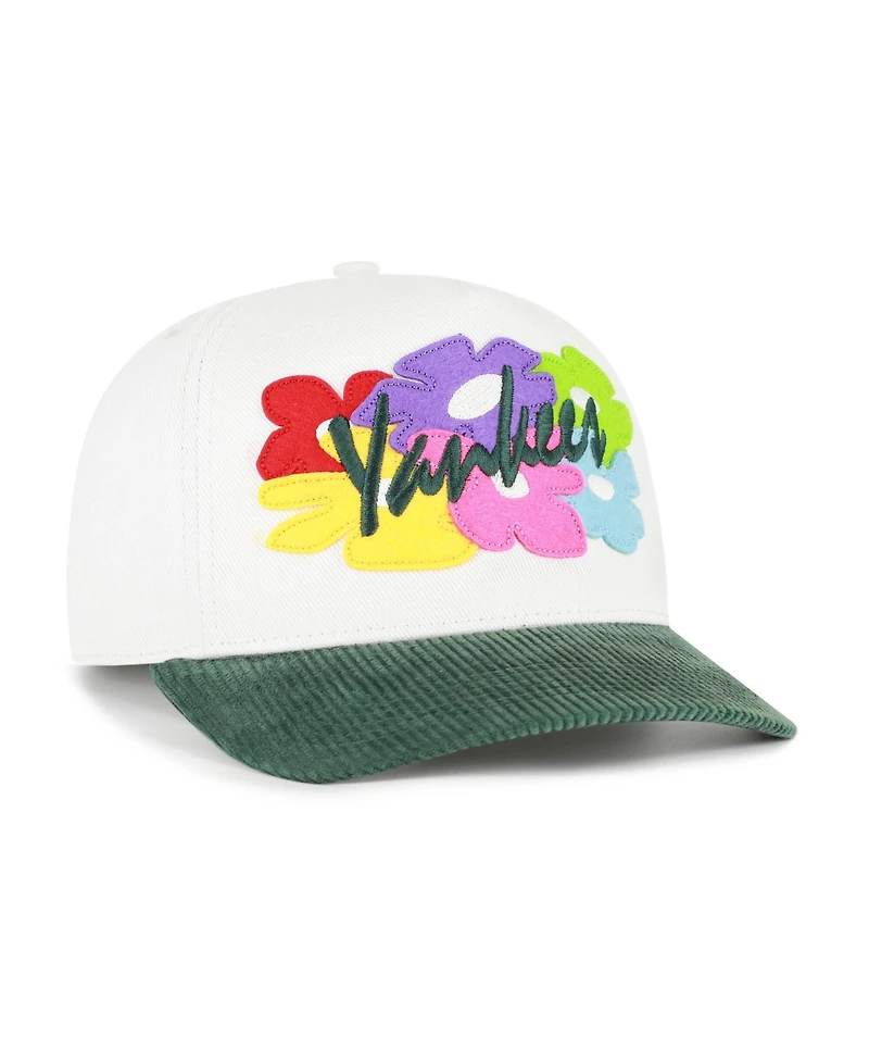 '47 Brand Men's White/Green New York Yankees Flora Gallery Hitch Adjustable Hat