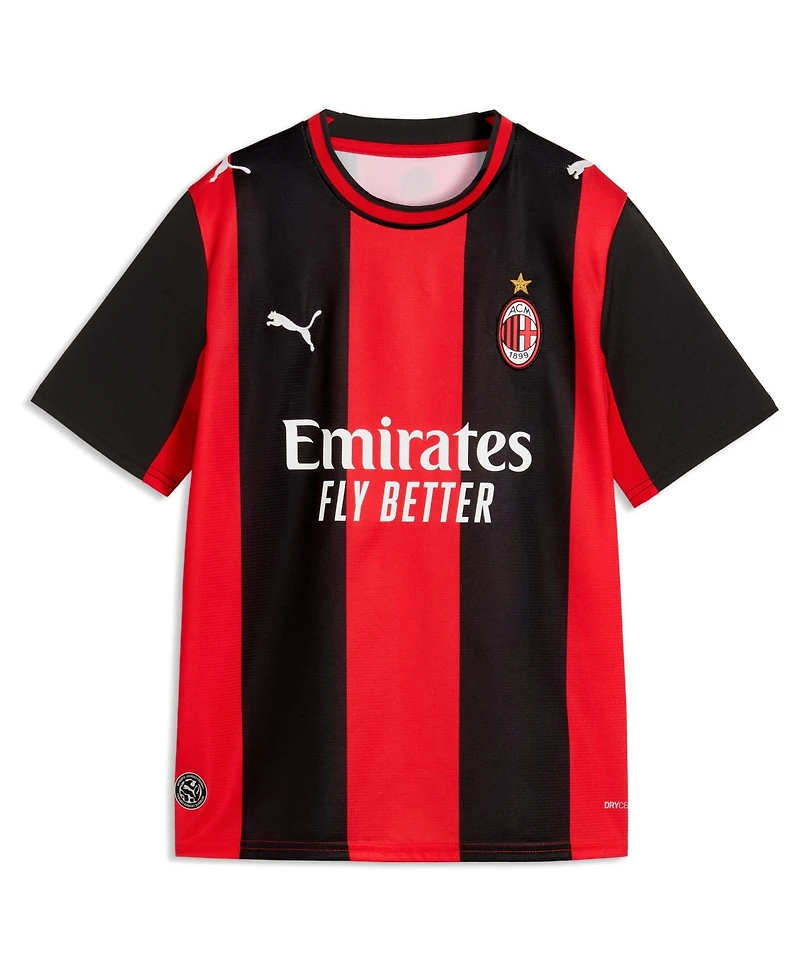 Puma Big Boys and Girls Christian Pulisic Black/Red Ac Milan 2026/27 Home Replica Jersey