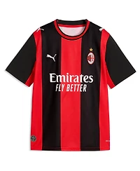 Puma Big Boys and Girls Christian Pulisic Black/Red Ac Milan 2026/27 Home Replica Jersey