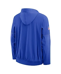 Nike Men's Royal Los Angeles Rams Sideline Anorak Half-Zip Hooded Jacket