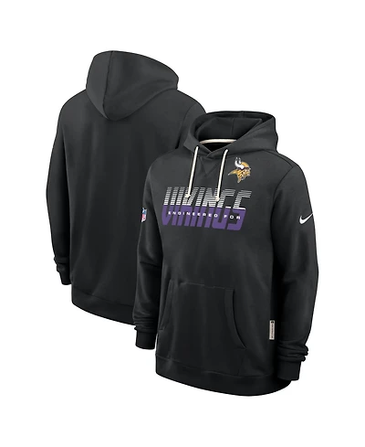 Nike Men's Black Minnesota Vikings Sideline Standard Issue Dri-fit Hoodie
