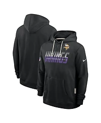 Nike Men's Black Minnesota Vikings Sideline Standard Issue Dri-fit Hoodie