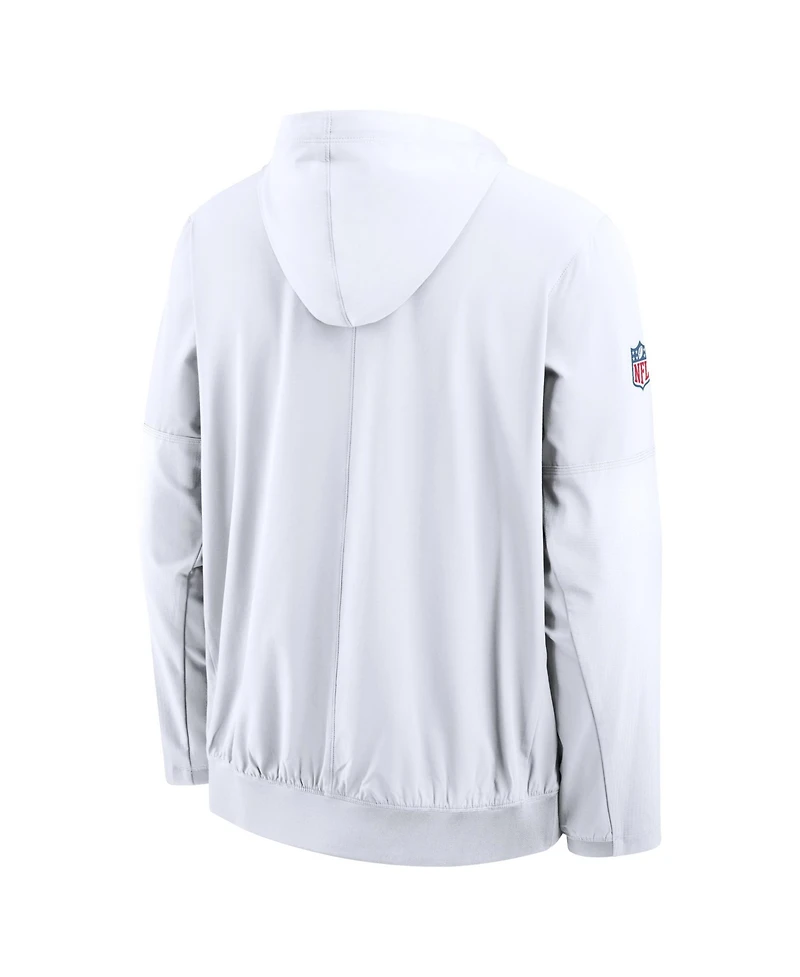 Nike Men's White Cleveland Browns Alt Anorak Half-Zip Hooded Jacket
