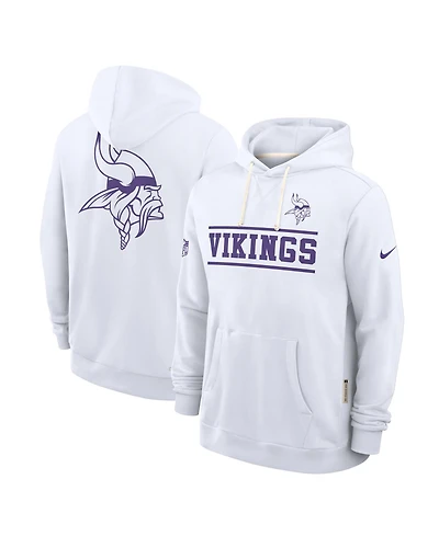 Nike Men's White Minnesota Vikings Alt Sideline Standard Issue Dri-fit Hoodie