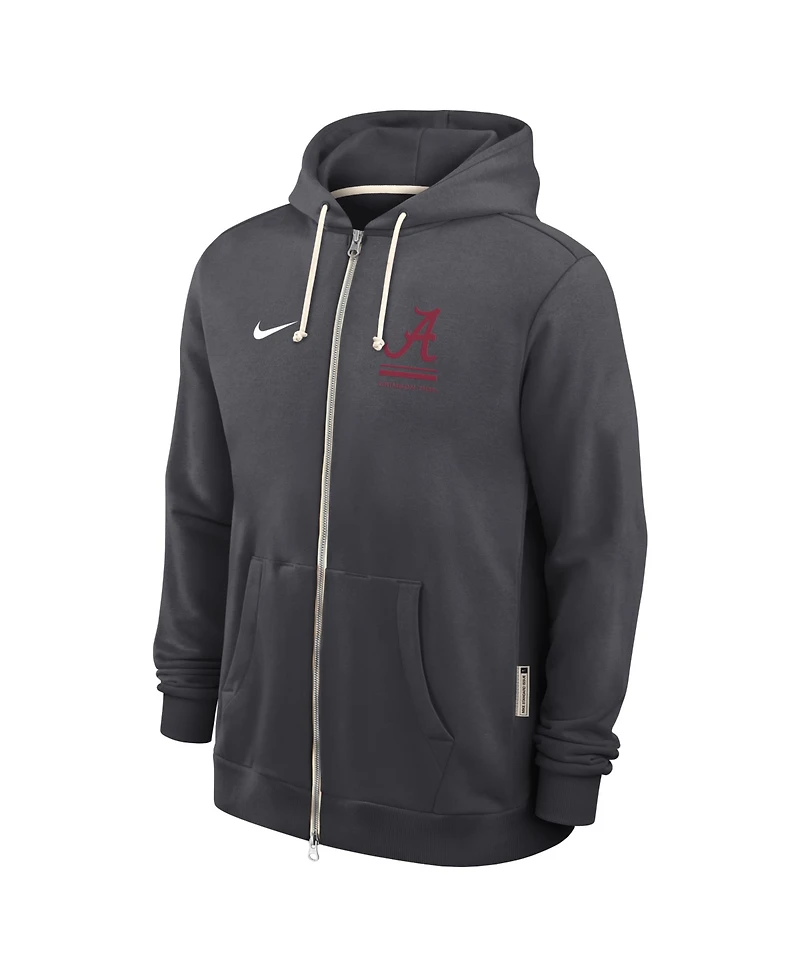 Nike Men's Anthracite Alabama Crimson Tide 2026 Sideline Standard Issue Dri-fit Full-Zip Hoodie