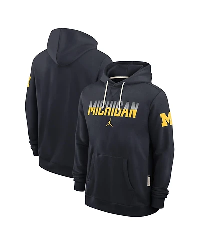 Jordan Men's Navy Michigan Wolverines 2026 Sideline Standard Issue Dri-fit Hoodie