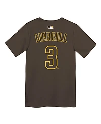 Nike Preschool Jackson Merrill Brown San Diego Padres Name & Number T-Shirt