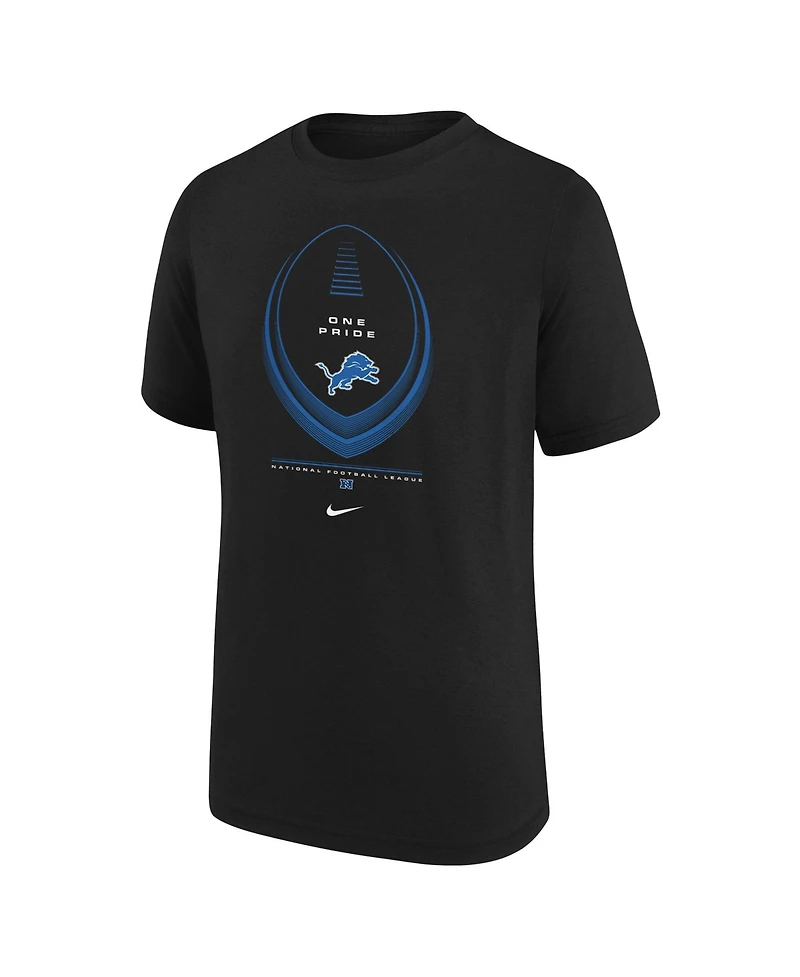 Nike Big Boys and Girls Black Detroit Lions Icon Legend Dri-fit T-Shirt