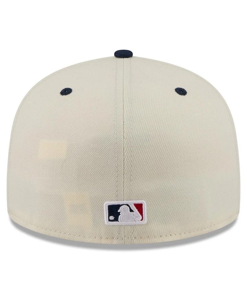 New Era Men's Cream/Navy Baltimore Orioles Usa 250 Fourth of July 59FIFTY Fitted Hat