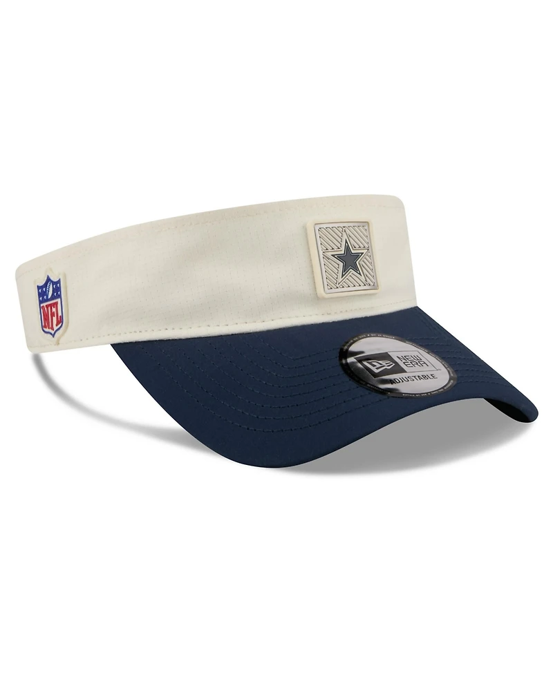 New Era Men's Cream/Navy Dallas Cowboys 2026 Nfl Training Camp Adjustable Visor Hat