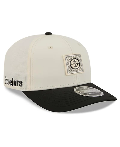 New Era Men's Cream/Black Pittsburgh Steelers 2026 Nfl Training Camp 9SEVENTY Adjustable Hat