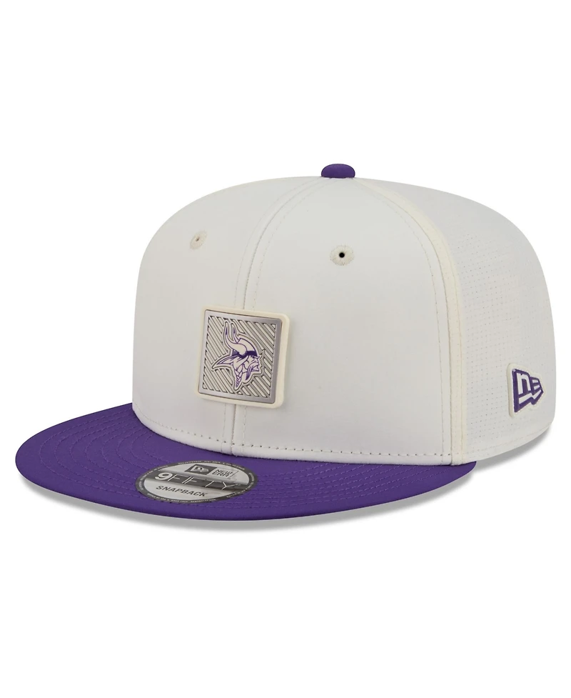 New Era Men's Cream/Purple Minnesota Vikings 2026 Nfl Training Camp 9FIFTY Snapback Hat