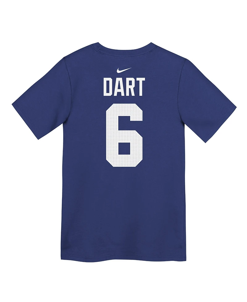 Nike Preschool Jaxson Dart Royal New York Giants Player Name & Number T-Shirt