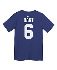 Nike Preschool Jaxson Dart Royal New York Giants Player Name & Number T-Shirt
