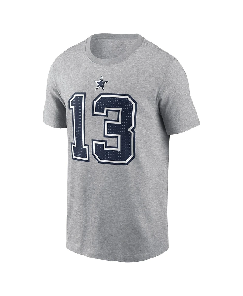 Nike Men's Caleb Downs Heather Gray Dallas Cowboys 2026 Nfl Draft Name & Number T-Shirt