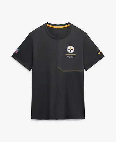 Nike Men's Black Pittsburgh Steelers Sideline Uv Dri-fit Coaches Shirt