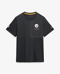 Nike Men's Black Pittsburgh Steelers Sideline Uv Dri-fit Coaches Shirt