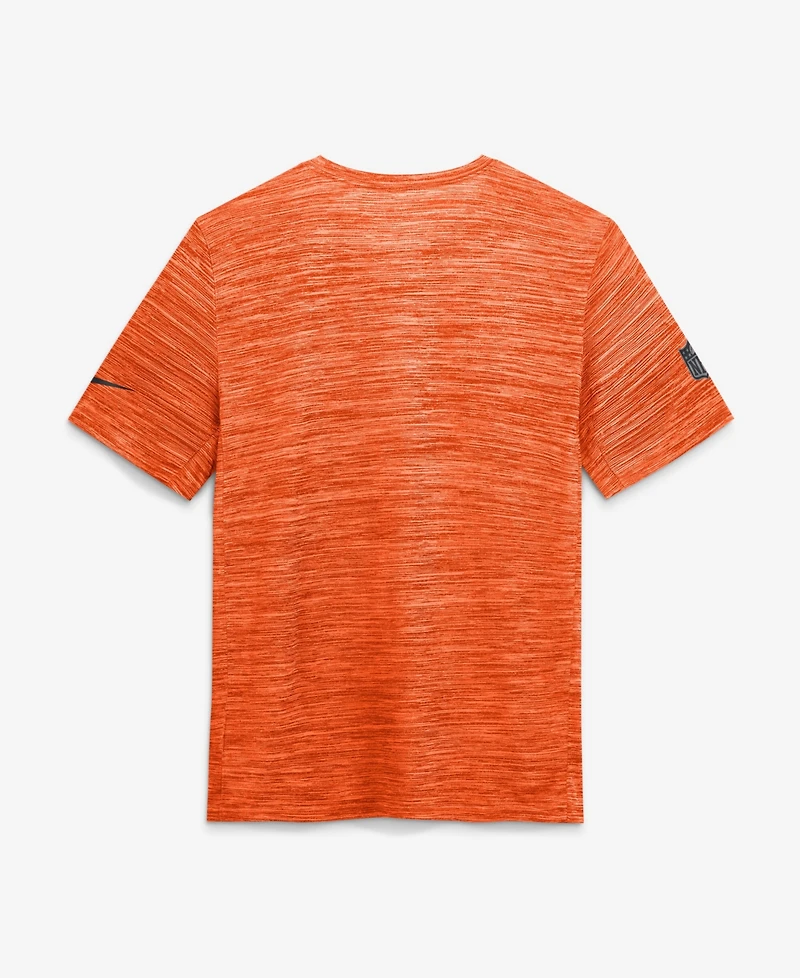 Nike Men's Orange Denver Broncos Sideline Double Covered Dri-fit Velocity T-Shirt