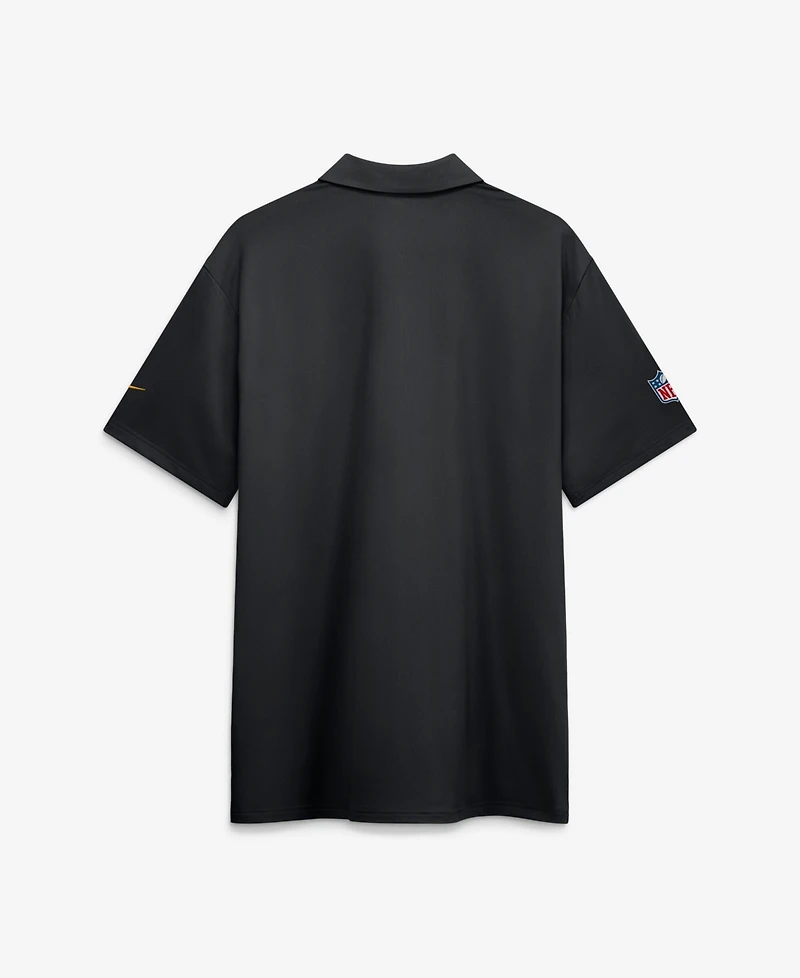 Nike Men's Black Pittsburgh Steelers Sideline Tour Dri-fit Polo Shirt