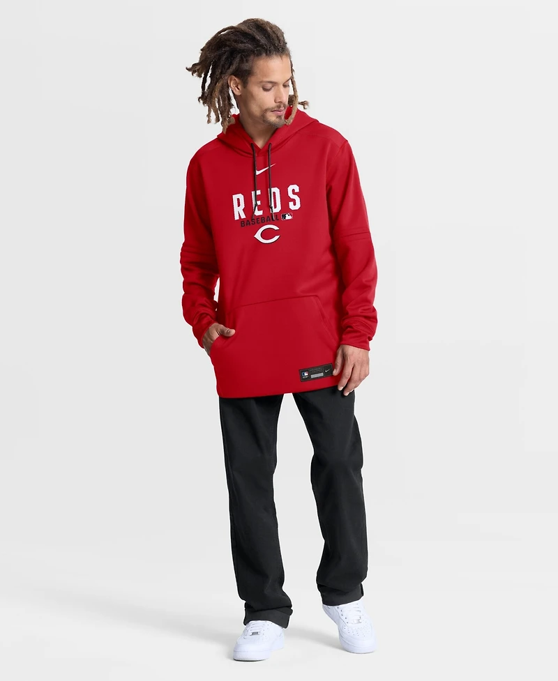 Nike Men's Red Cincinnati Reds Authentic Collection Therma-fit Hoodie