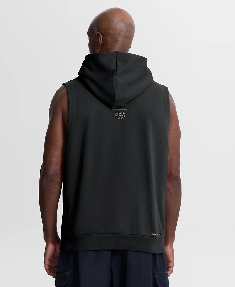 Nike Men's Black Oregon Ducks 2026 Sideline Sleeveless Dri-fit Hoodie